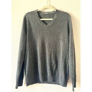 Todd And Duncan Scottish Cashmere Sweater Gray oversized Saks L